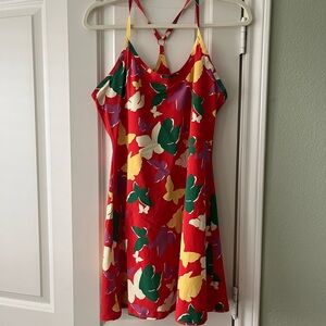 Outdoor Voices Red Floral Exercise Dress